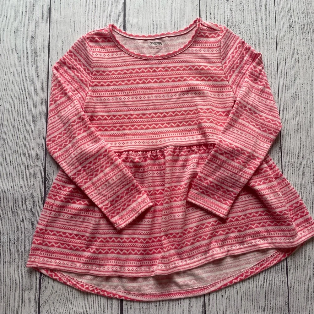 Gymboree Enchanted Winter Coral Soft and Cozy Tunic size 8